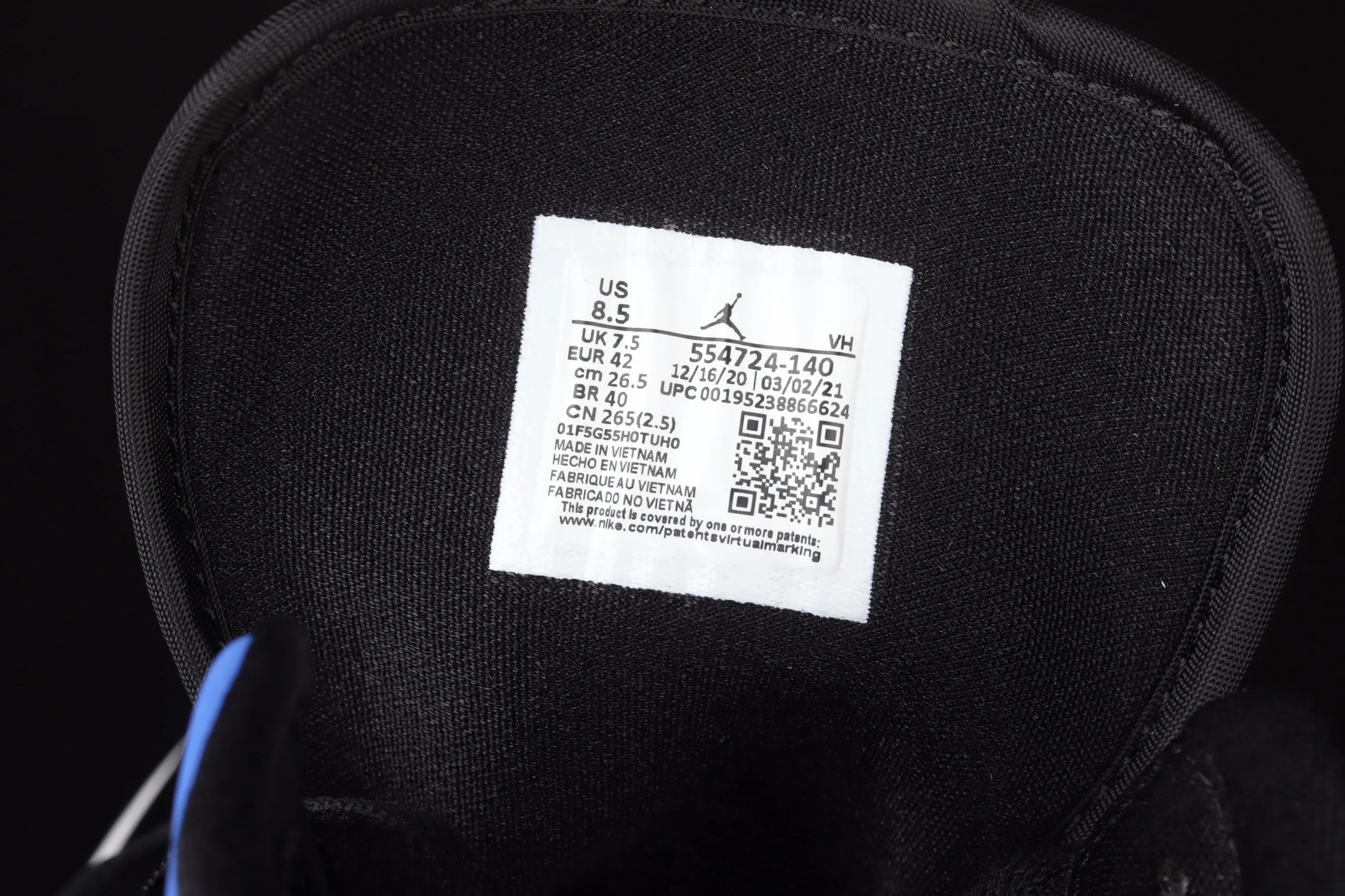 All categories Air Jordan Jordan series basketball shoes Air Jordan 1 Mid G version pure original Air Jordan 1 Mid AJ1 Joe 1 Royal Blue China basketball shoes 554724-140
